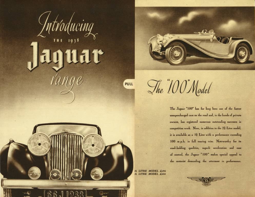 Jaguar 1938 folleto